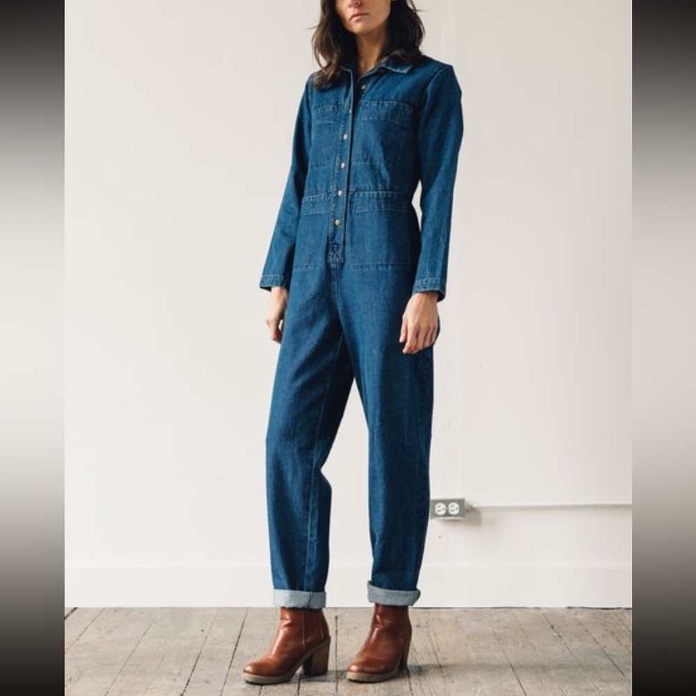 Ilana Kohn Blue Denim Jumpsuit size 2 100% cotton